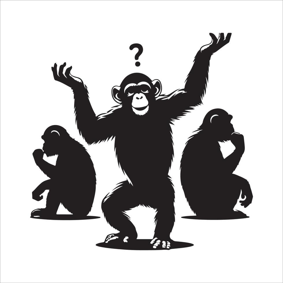 Curious Capers of the Clever Chimpanzee vector