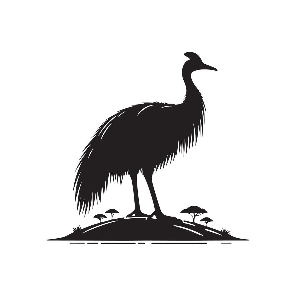 Unveiling the Cassowary Nature's Majestic and Mysterious Bird vector