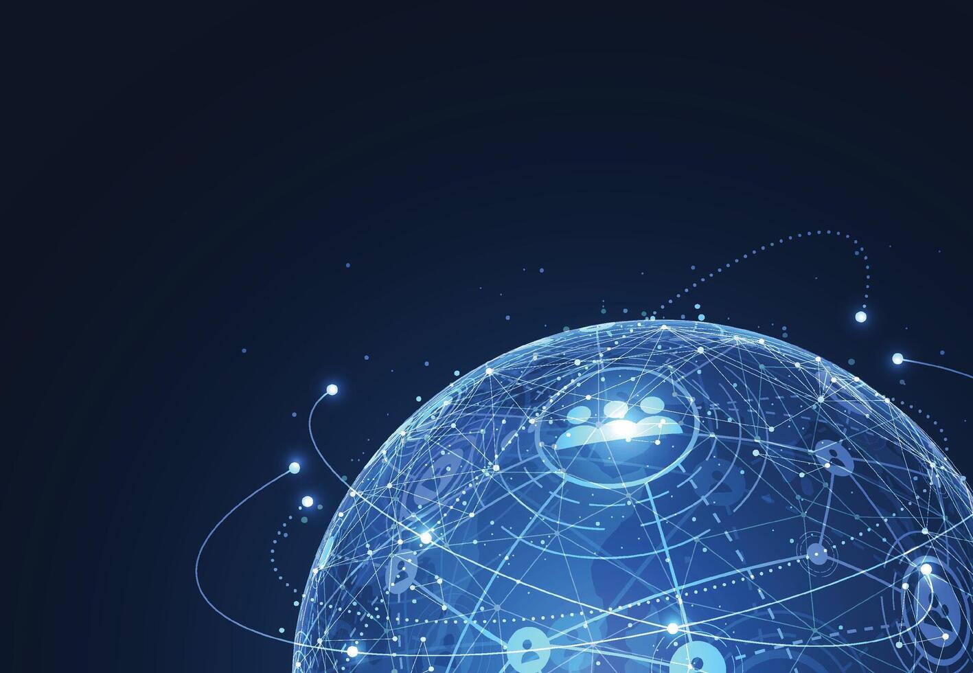 Global network connection. World map point and line composition concept of global business vector