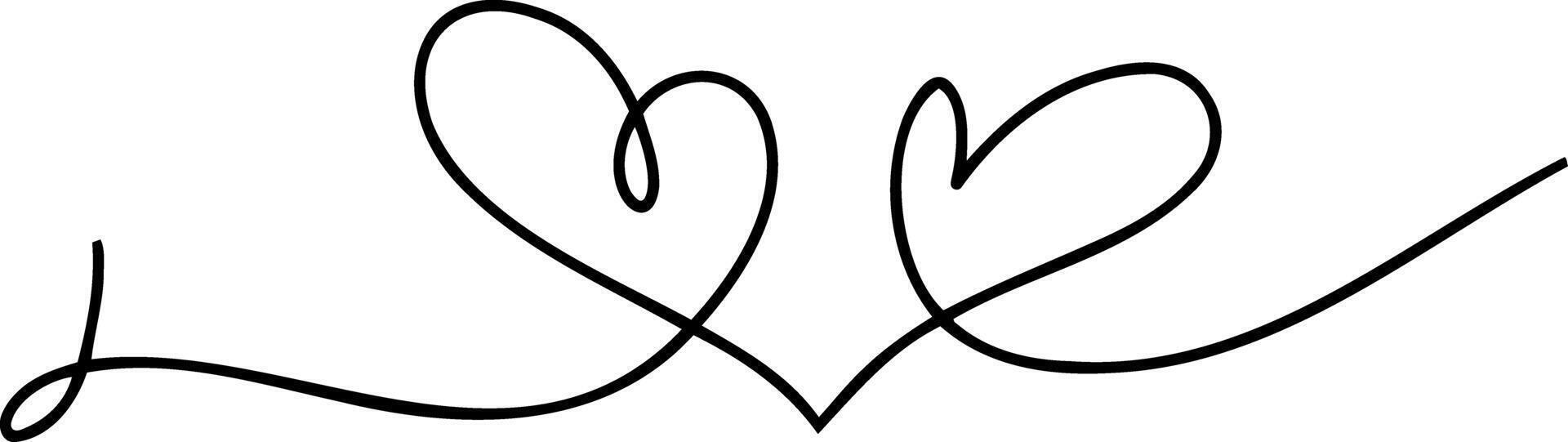 Outline heart clipart Hand drawing icon Doodle sketch vector