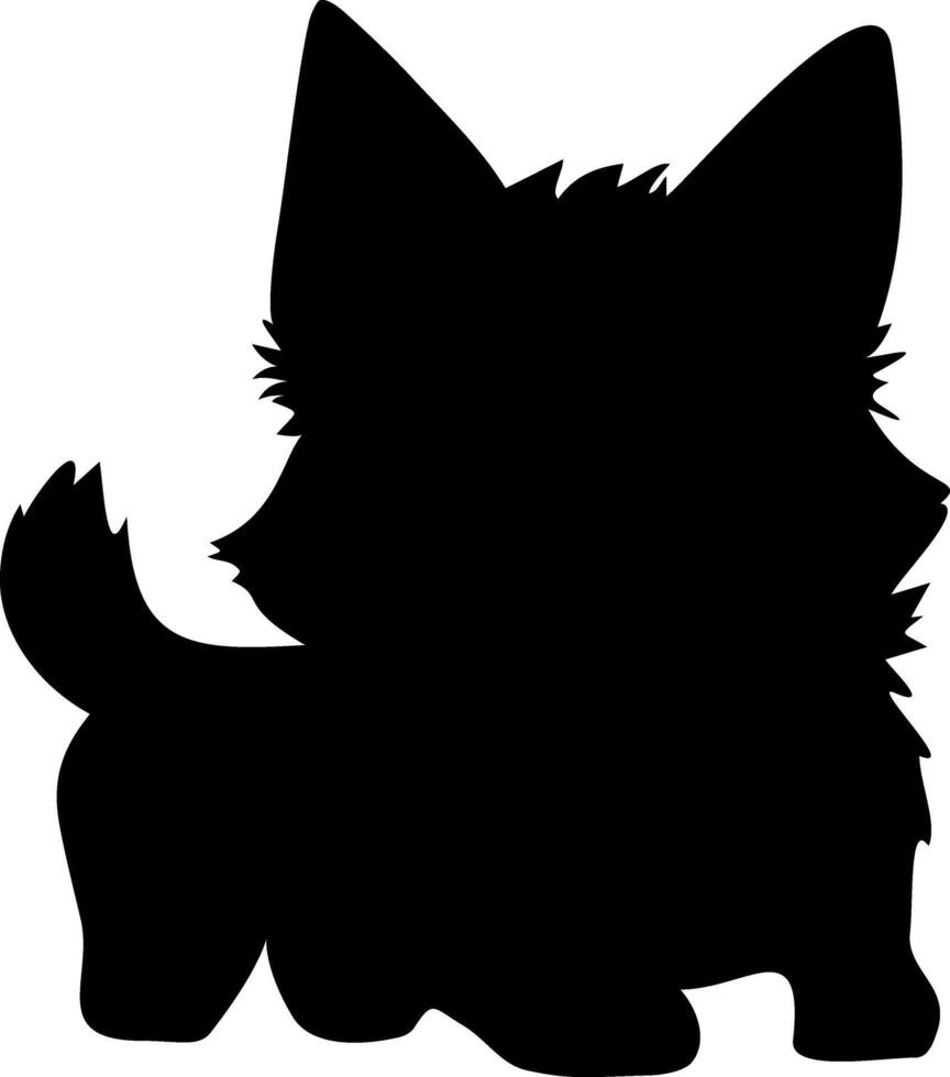 Doodle dog Cartoon stencil vector