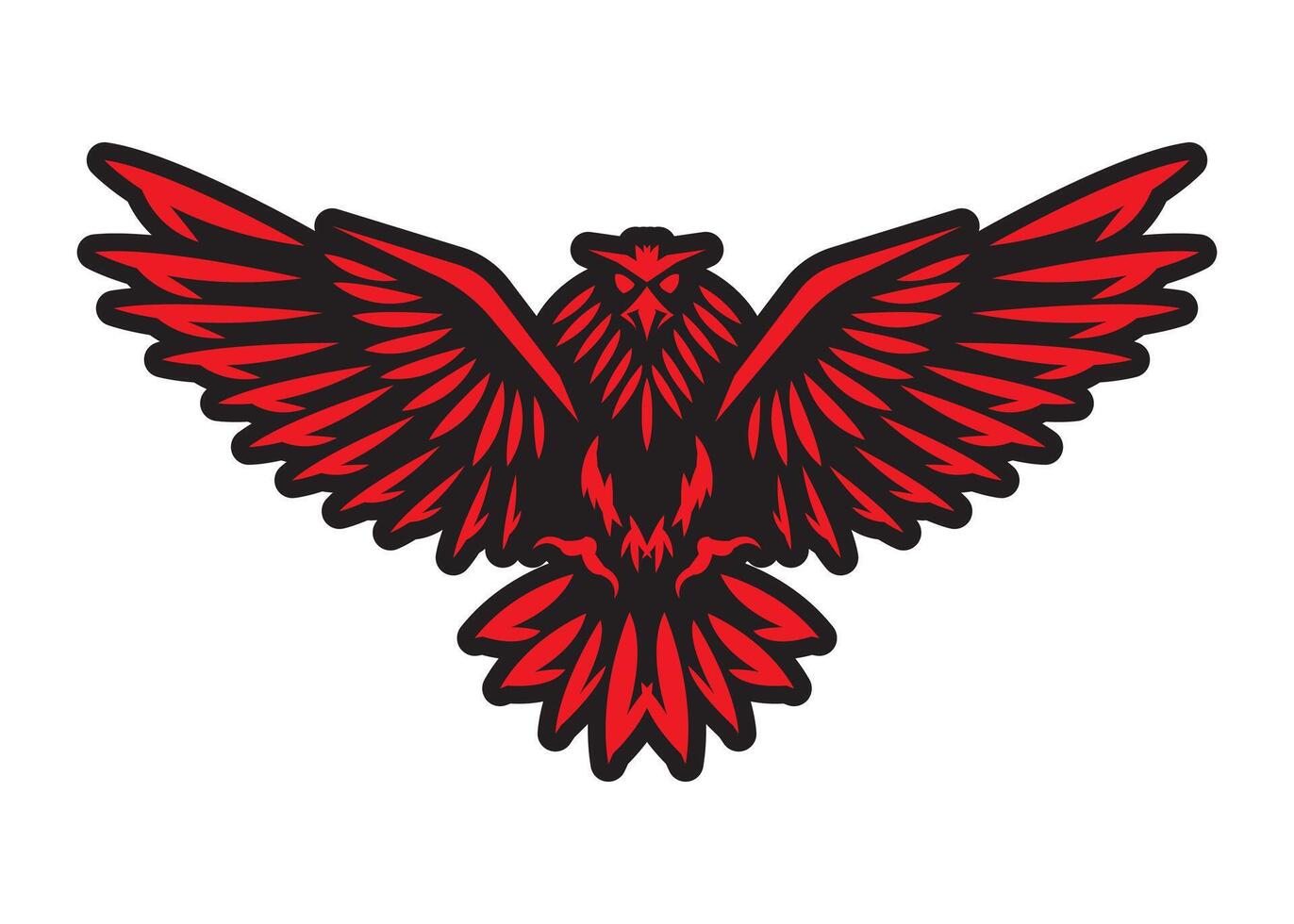 Eagle and wings logo, hawk or bird emblem, furious icon, brave, luxury and adventurous style, for business or company, flying bird vector