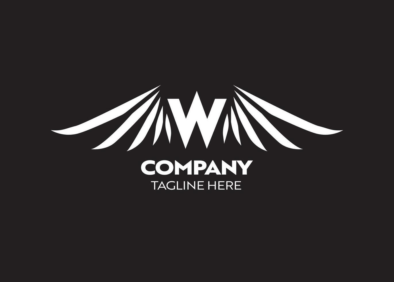 Letter W logo icon design template elements. Suitable for any business or corporate identity. W with sharp wings, business brand vector