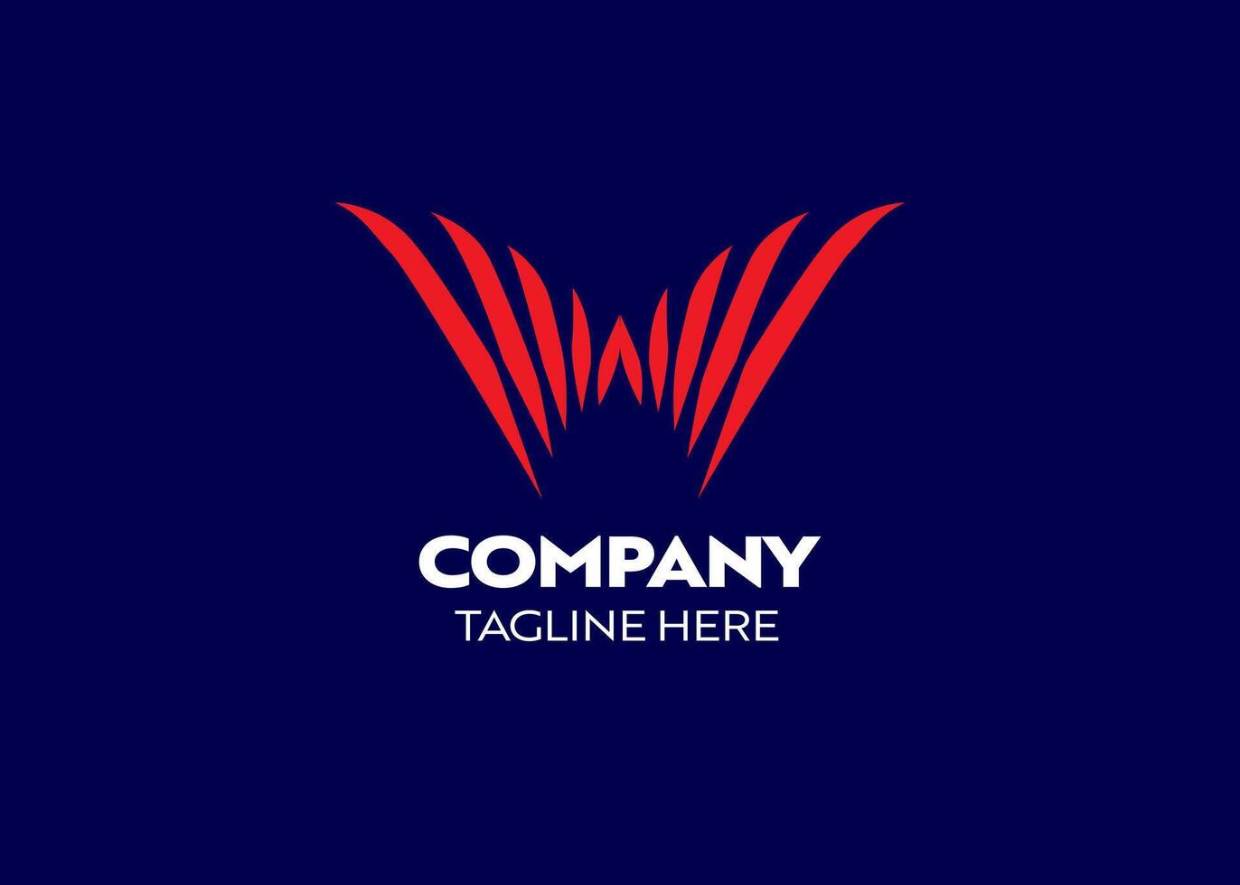 Letter W logo icon design template elements. Suitable for any business or corporate identity. W with sharp wings, business brand vector