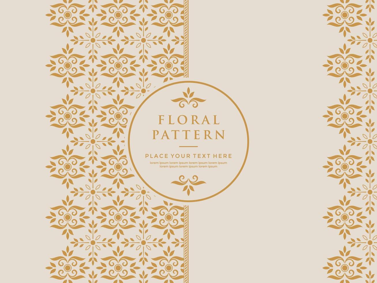 flowers floral traditional batik patterns frame background border vector