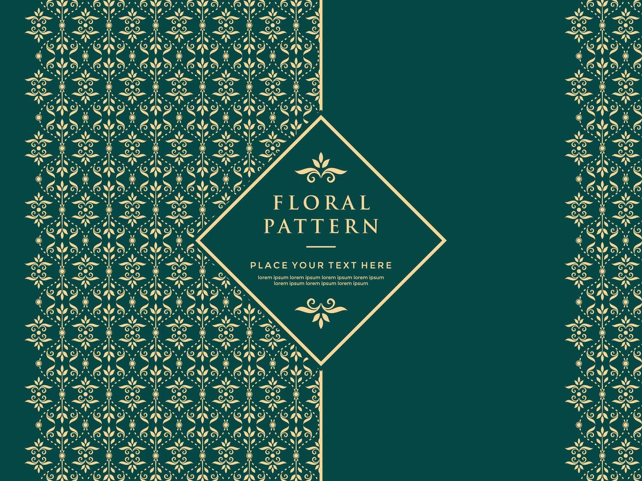 Hand drawn flowers floral traditional batik patterns frame background border vector