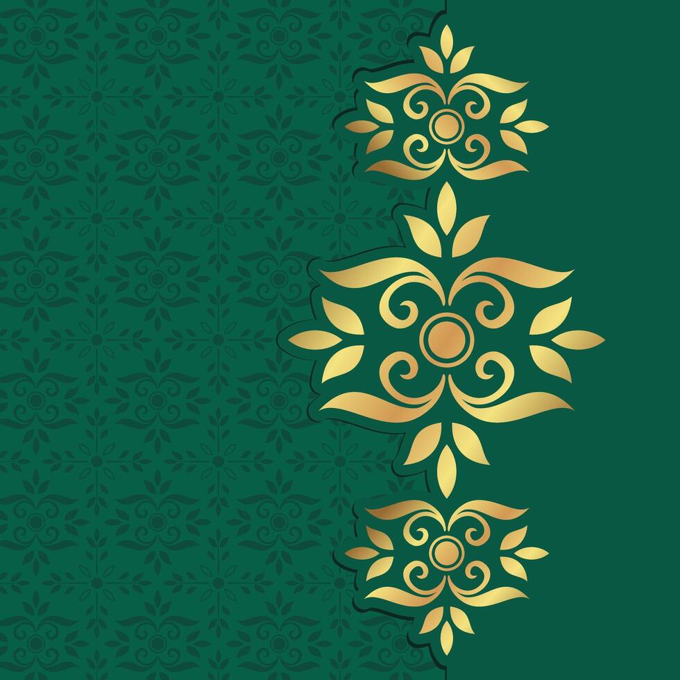 frame background border with batik seamless Pattern vector