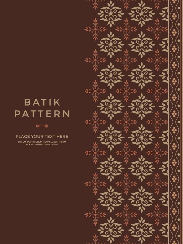Simple and luxury traditional pattern background with ethnic elements vector