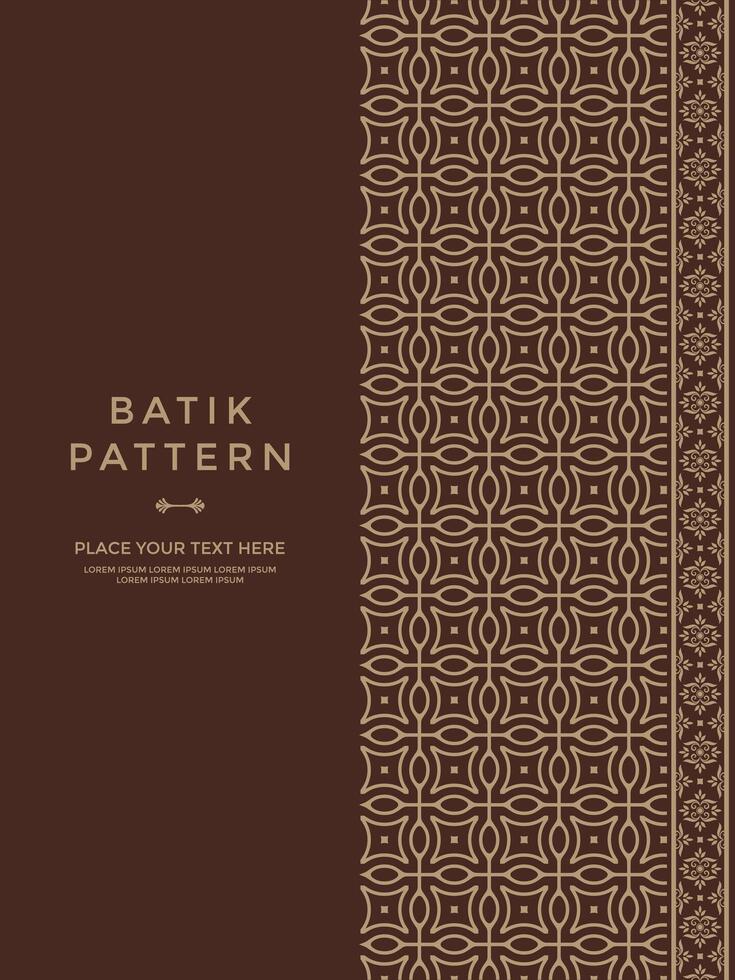 Simple and luxury traditional pattern background with ethnic elements vector