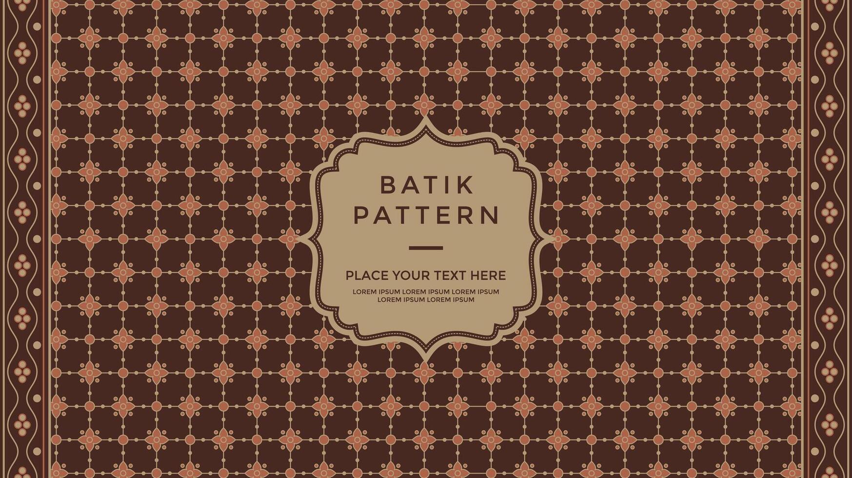 Simple and luxury traditional pattern background with ethnic elements vector