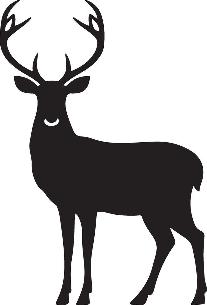 Deer silhouette art illustration, Cute deer animals, deer silhouette, silhouette of a deer vector