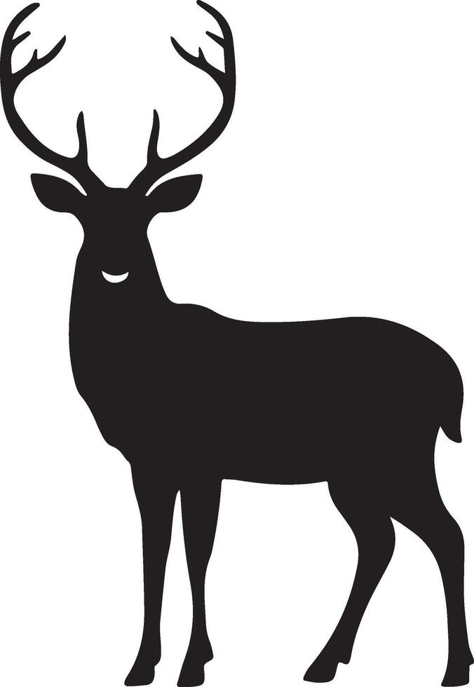 Deer silhouette art illustration, Cute deer animals, deer silhouette, silhouette of a deer vector