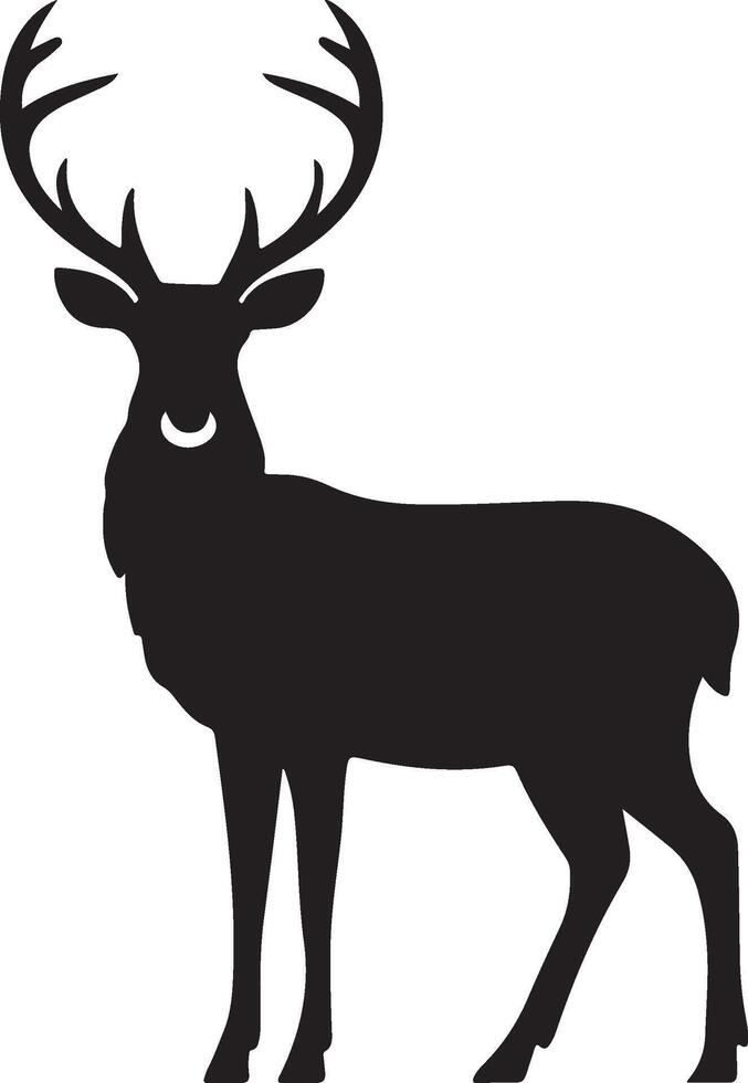 Deer silhouette art illustration, Cute deer animals, deer silhouette, silhouette of a deer vector