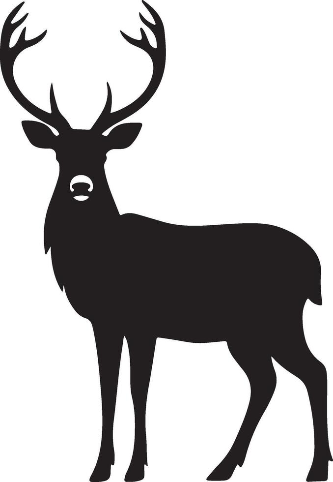 Deer silhouette art illustration, Cute deer animals, deer silhouette, silhouette of a deer vector