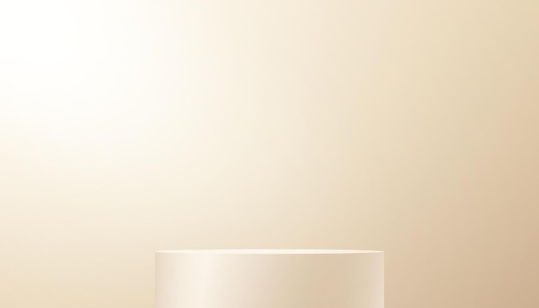 Beige studio room background. Beige background 3d with podium. Empty room with light effect. Space for selling products on the website. illustration. vector