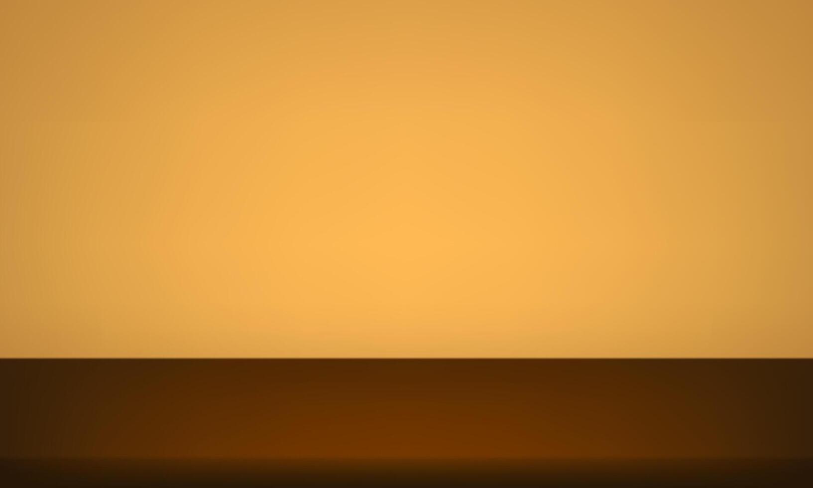 Yellow and brown Studio background. Space for selling products on the website. Yellow Background Empty Room Studio with table. Business backdrop. illustration. vector