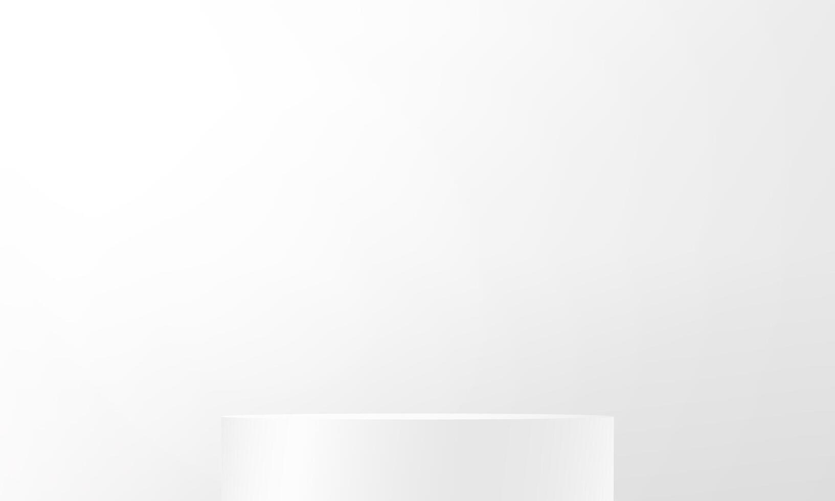 White and grey studio room background. White background 3d with podium. Empty room with light effect. Space for selling products on the website. Business backdrop. illustration. vector