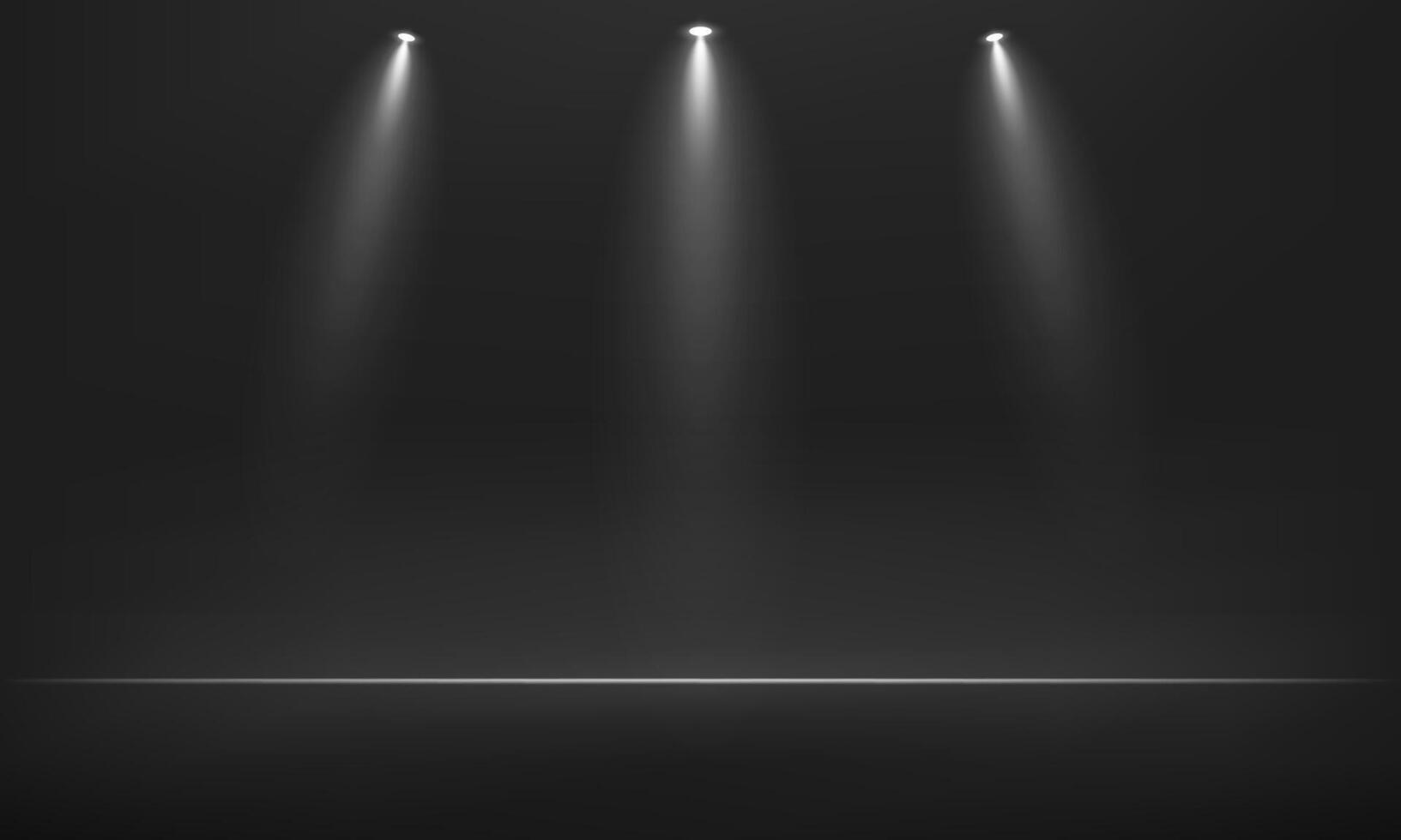 Empty black studio room background. Dark background. Space for selling products on the website. Empty room with spotlight effect. illustration. vector