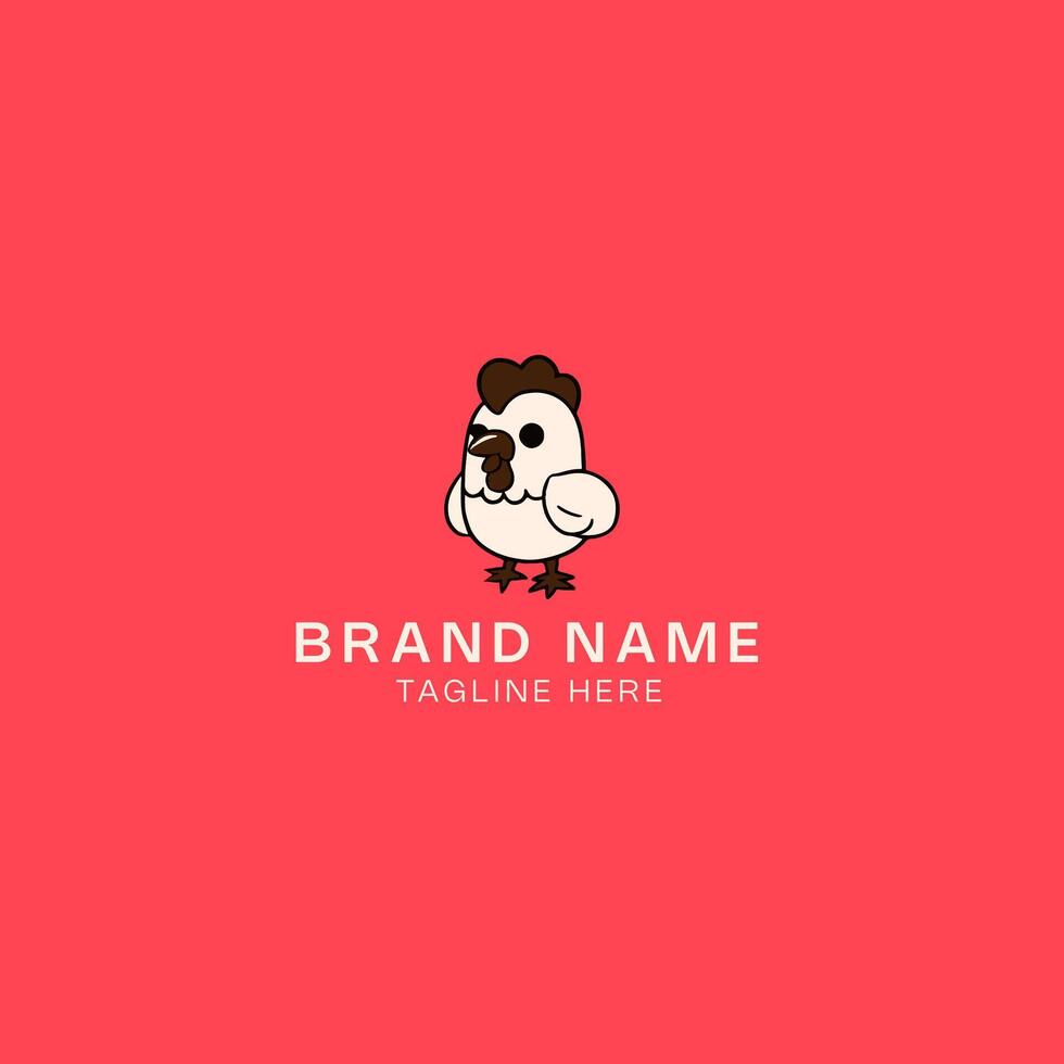 chicken logo template icon element isolated - illustration graphic design vector