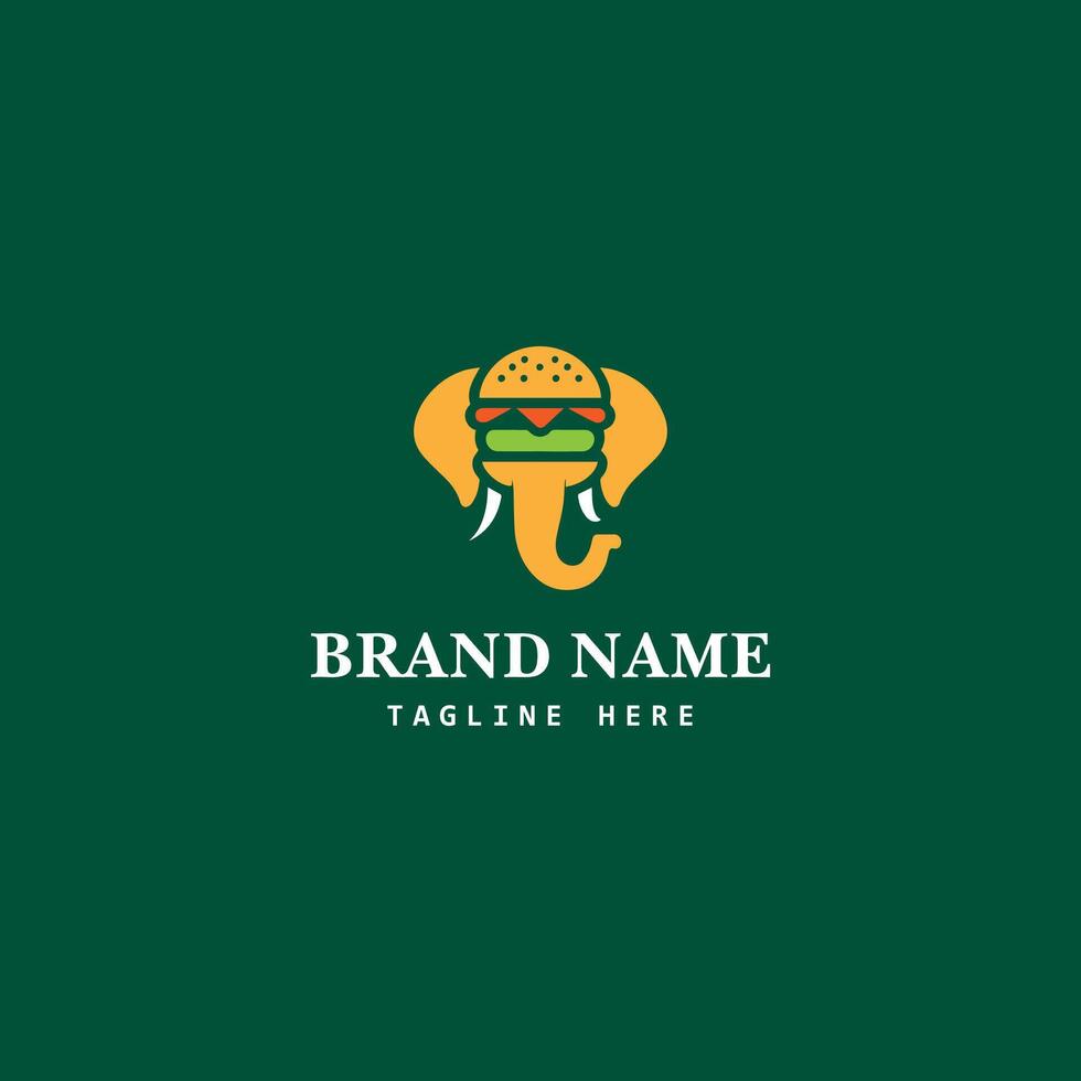 logo template is perfect for fast food restaurants, featuring a modern design element that enhances branding vector