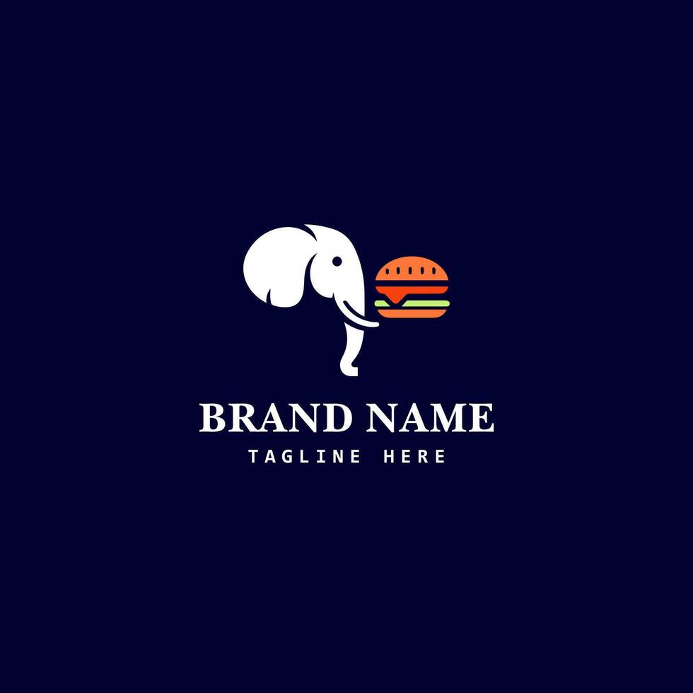 logo template is perfect for fast food restaurants, featuring a modern design element that enhances branding vector
