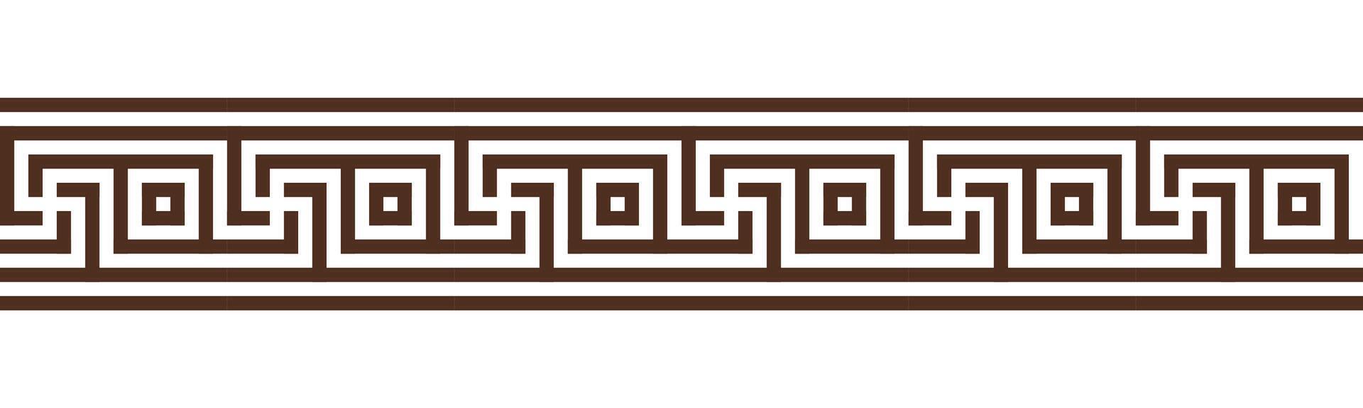 Greek key seamless border pattern collection. Decorative ancient meander, Greece ornament with repeated geometric motifs vector