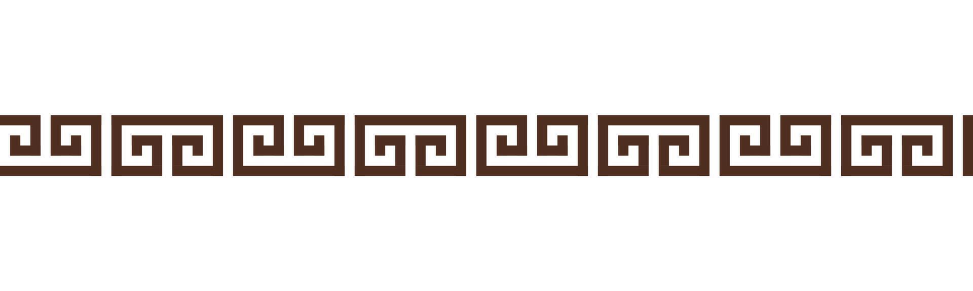 Greek key seamless border pattern collection. Decorative ancient meander, Greece ornament with repeated geometric motifs vector