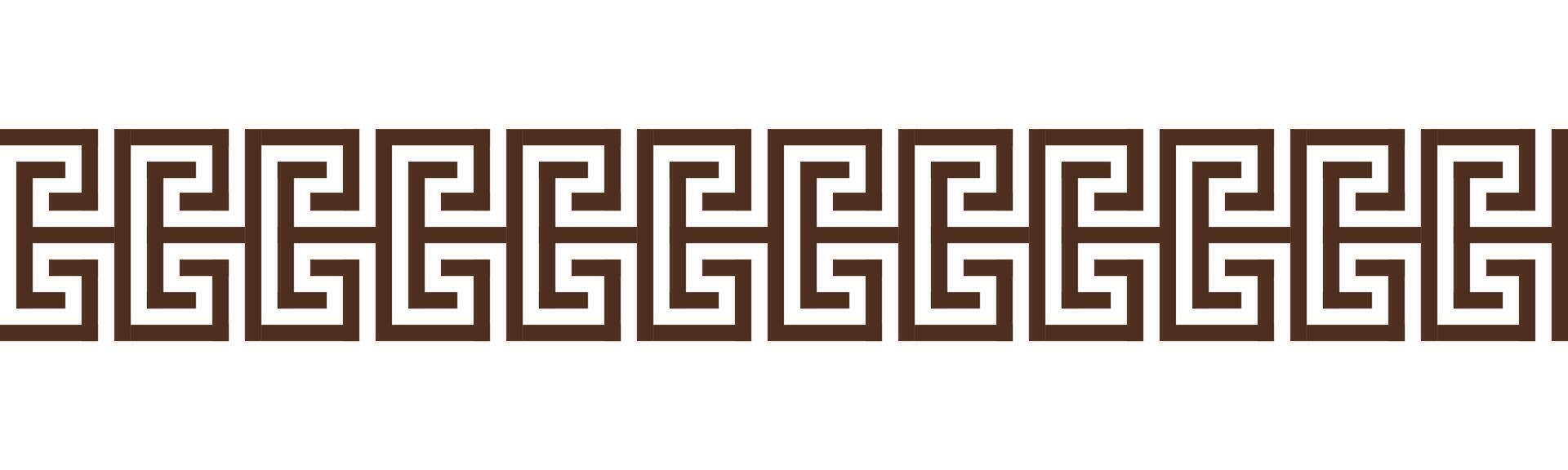 Greek key seamless border pattern collection. Decorative ancient meander, Greece ornament with repeated geometric motif vector
