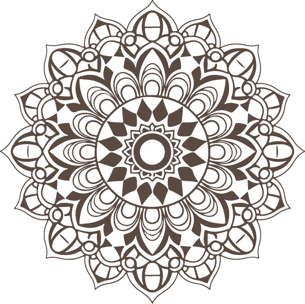 simple mandala design illustration vector