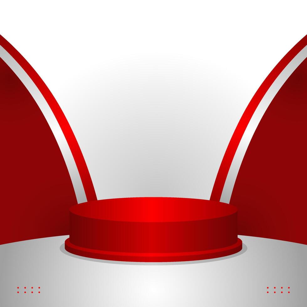 Indonesia Independence Day special sale template background with podium for displaying your product vector