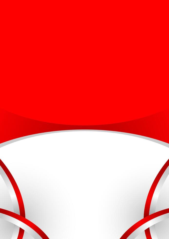 Indonesia Independence Day poster template background with copy space. Red and white Indonesian flag vertical template background vector