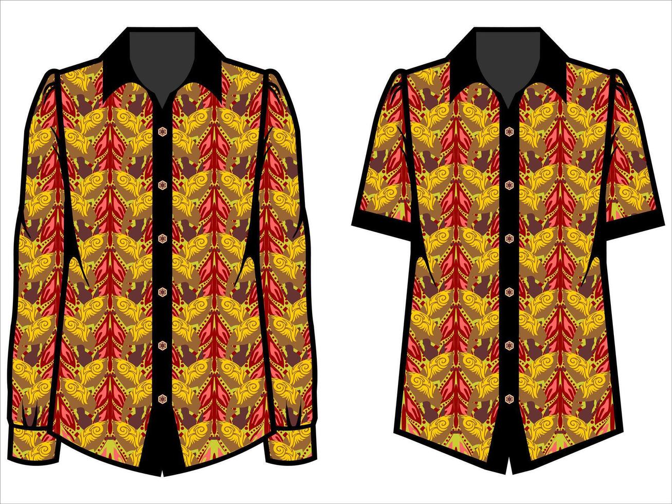 various batik clothes vector