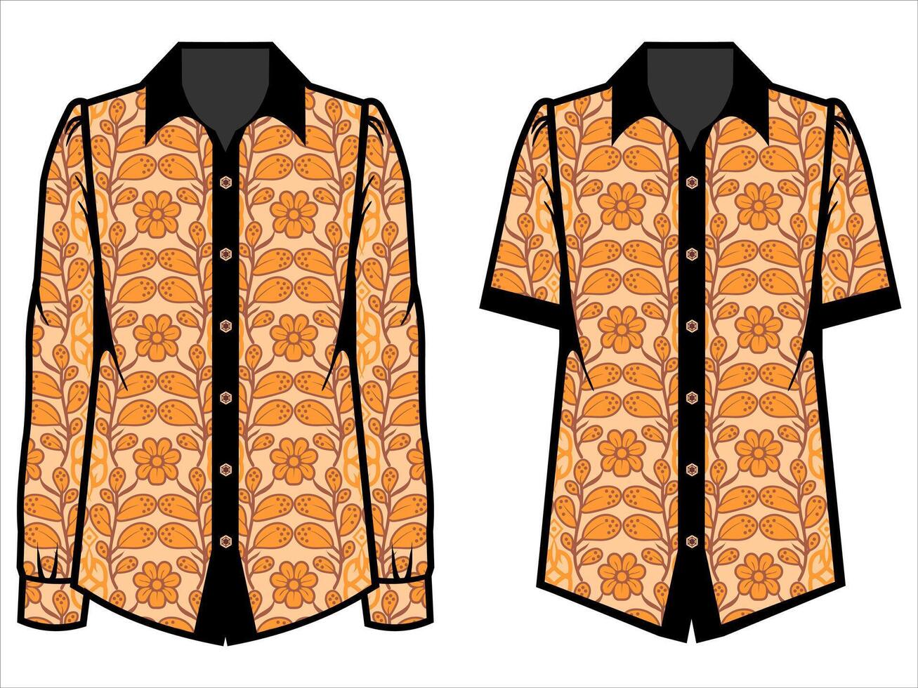 various batik clothes vector