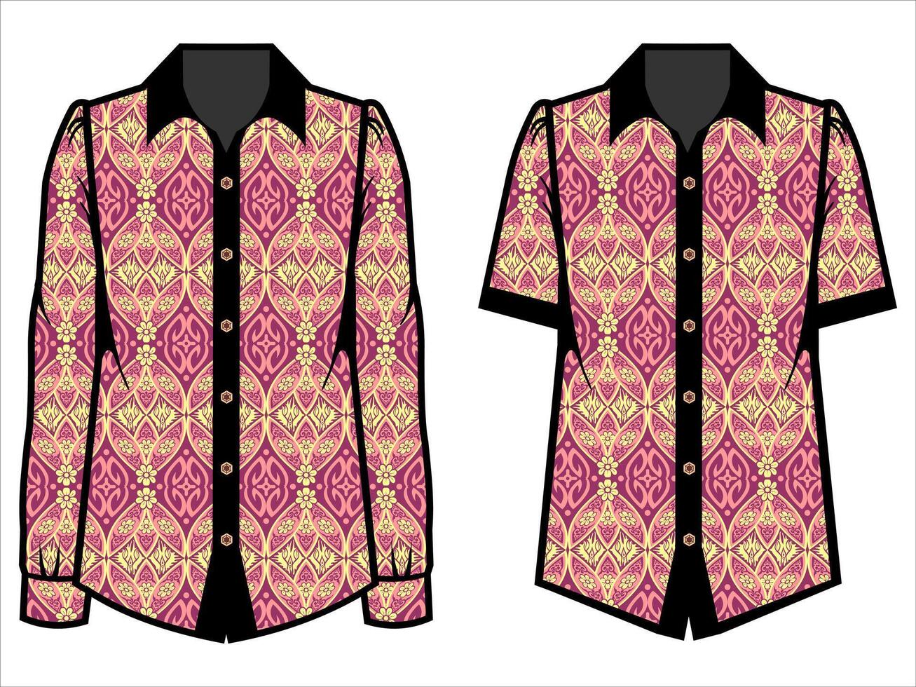 various batik clothes vector