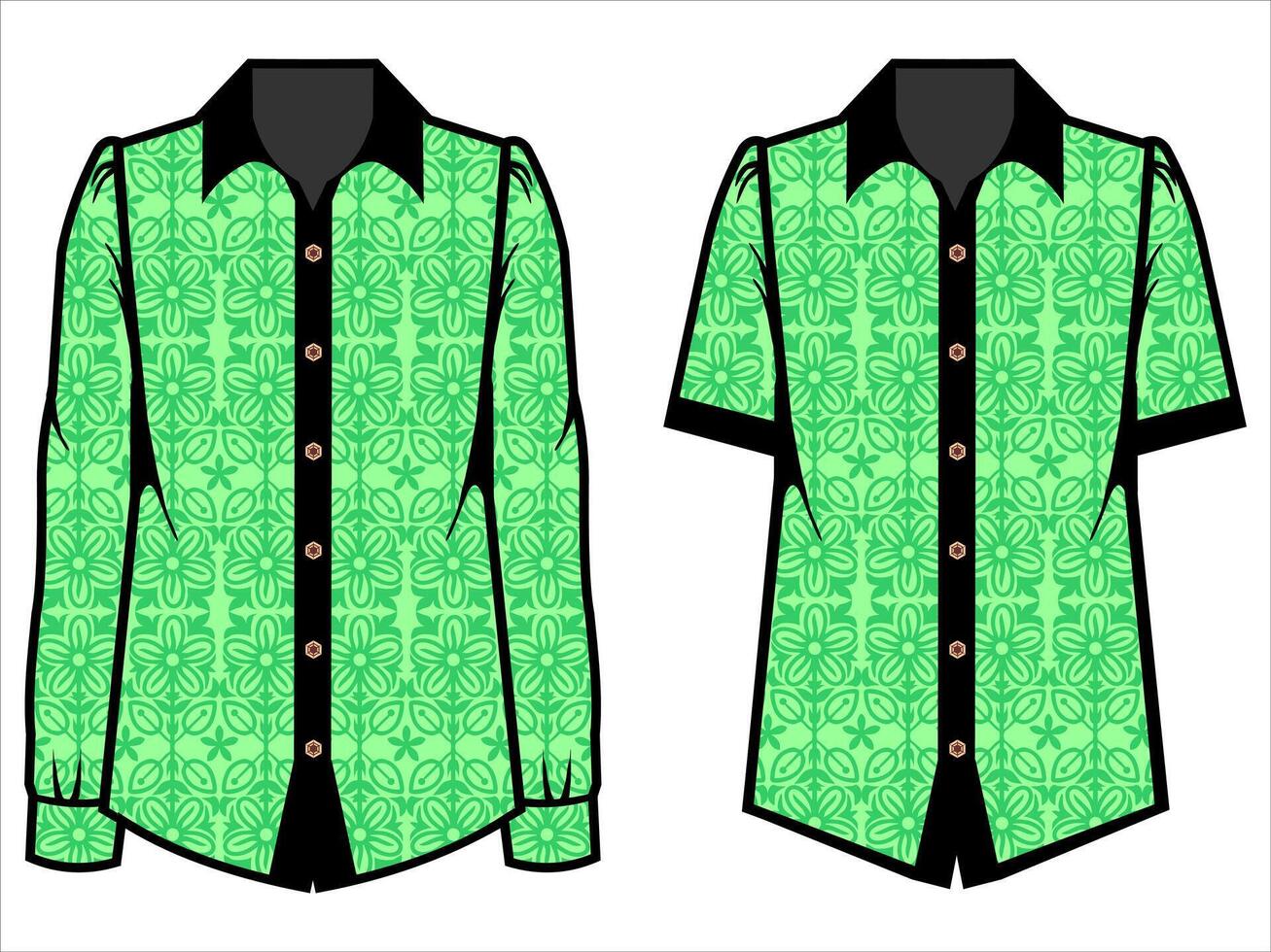 various batik clothes vector