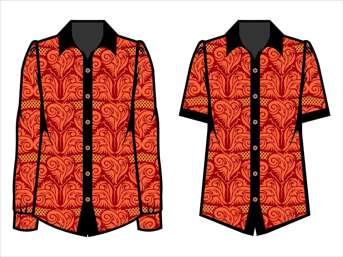 various batik clothes vector