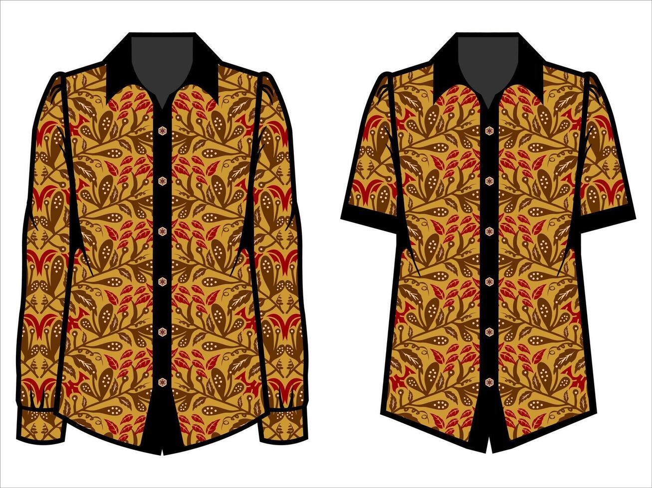various batik clothes vector