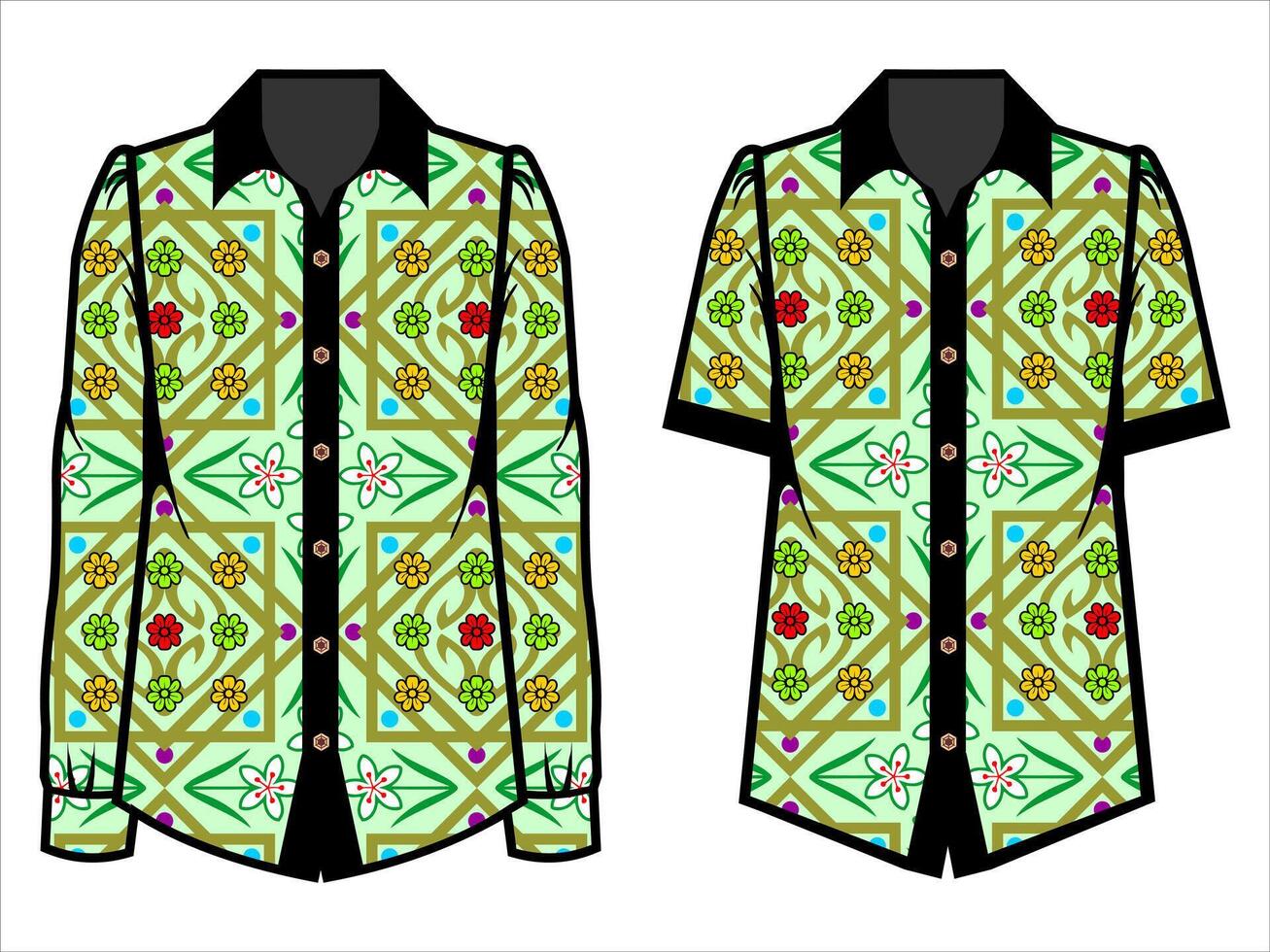 various batik clothes vector
