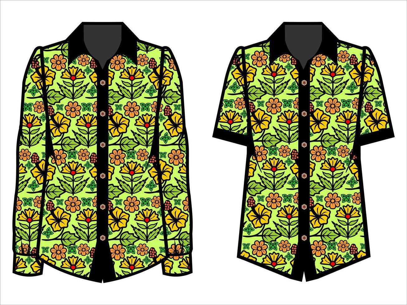 various batik clothes vector
