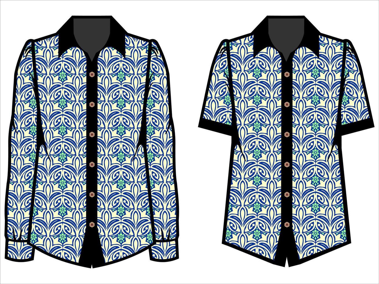 various batik clothes vector