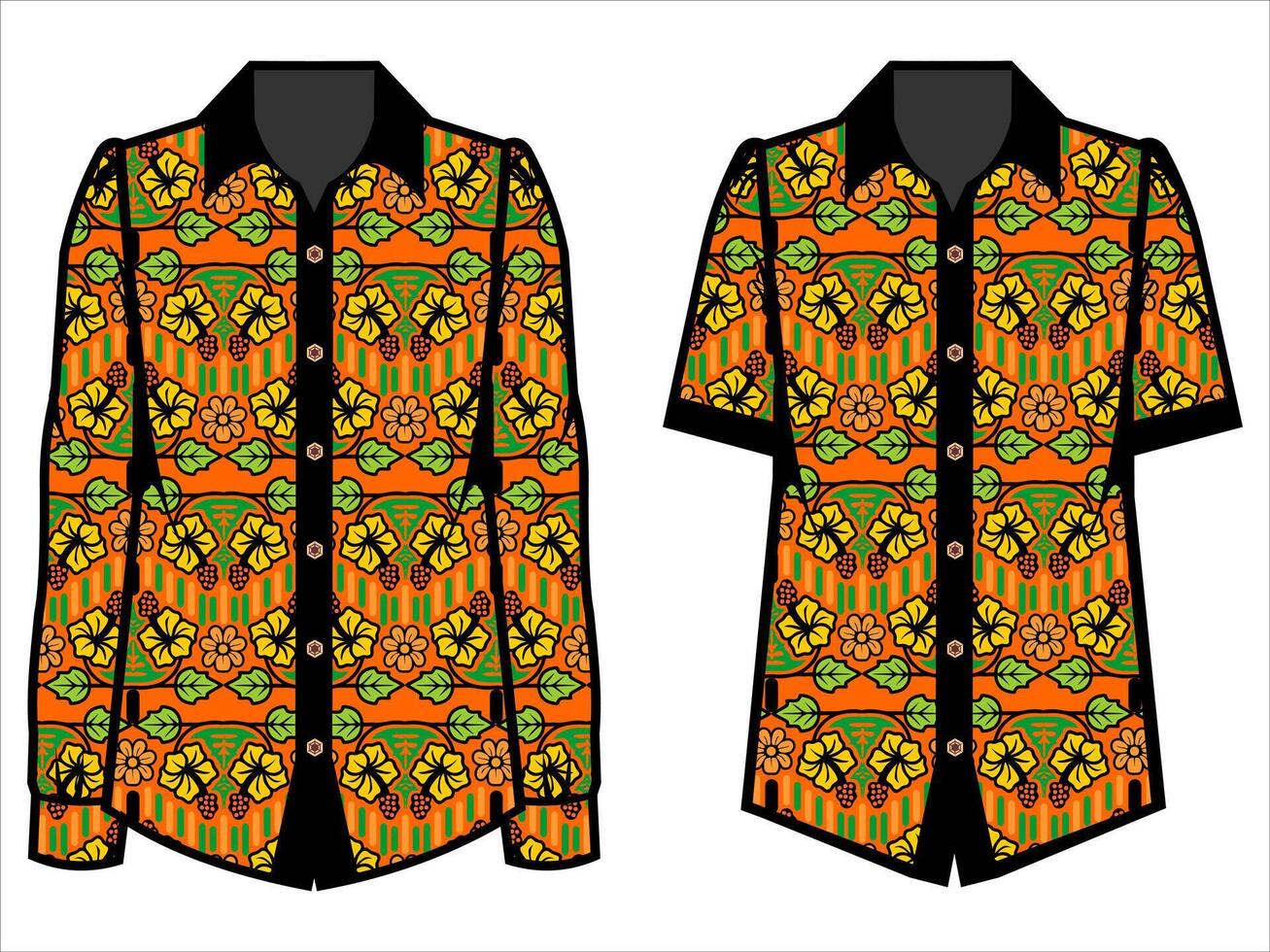 various batik clothes vector