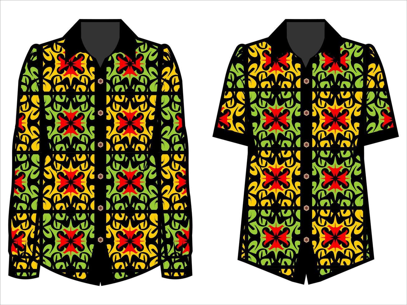 various batik clothes vector