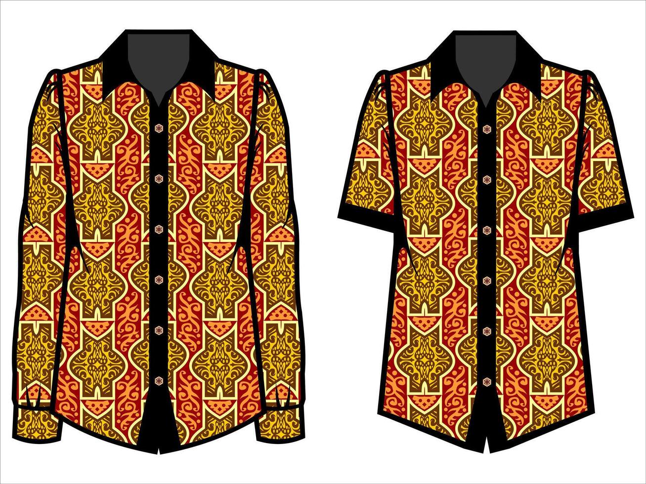 various batik clothes vector