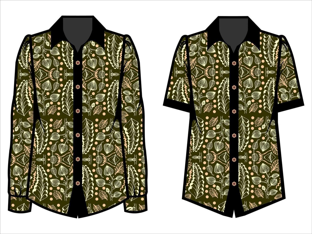 various batik clothes vector