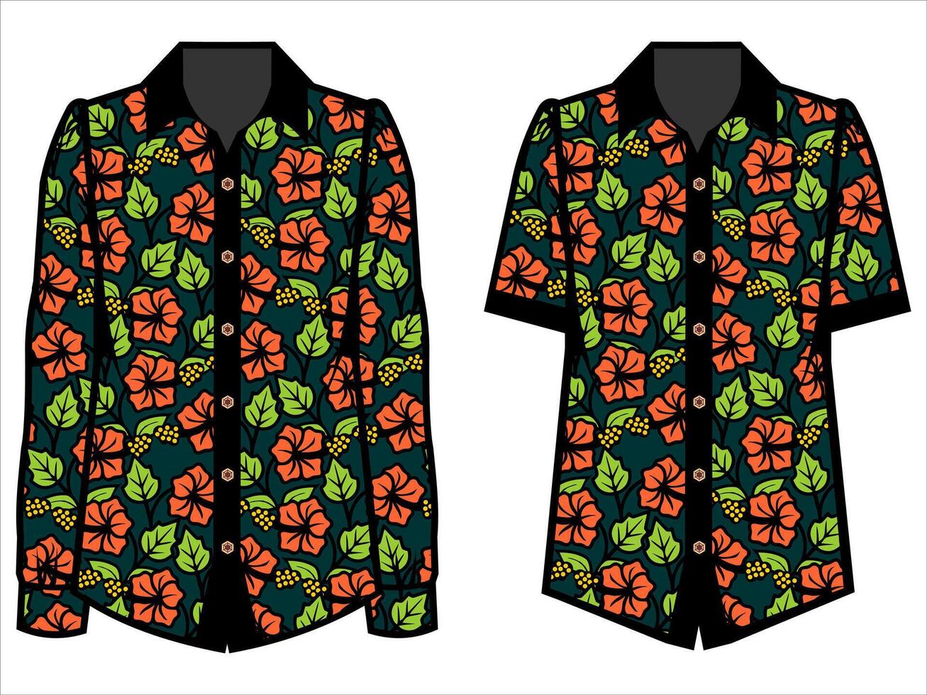 various batik clothes vector
