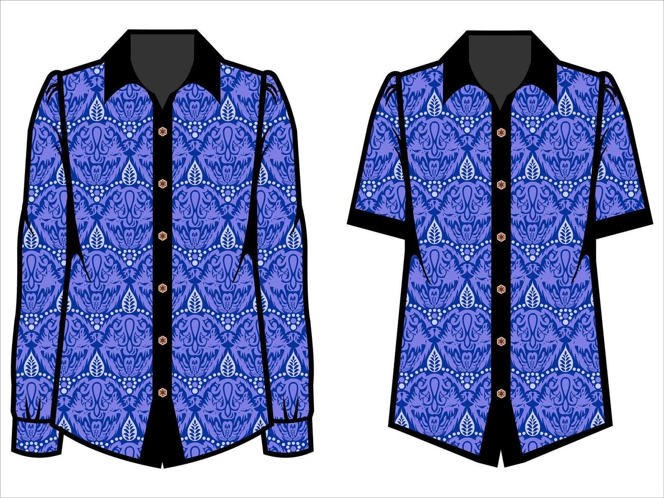 various batik clothes vector