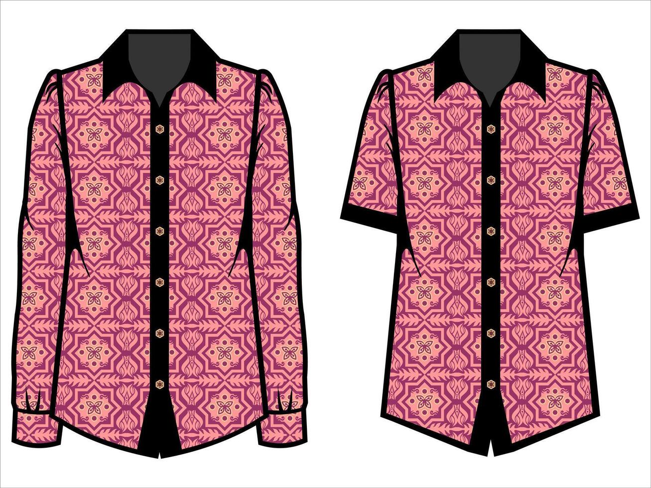 various batik clothes vector