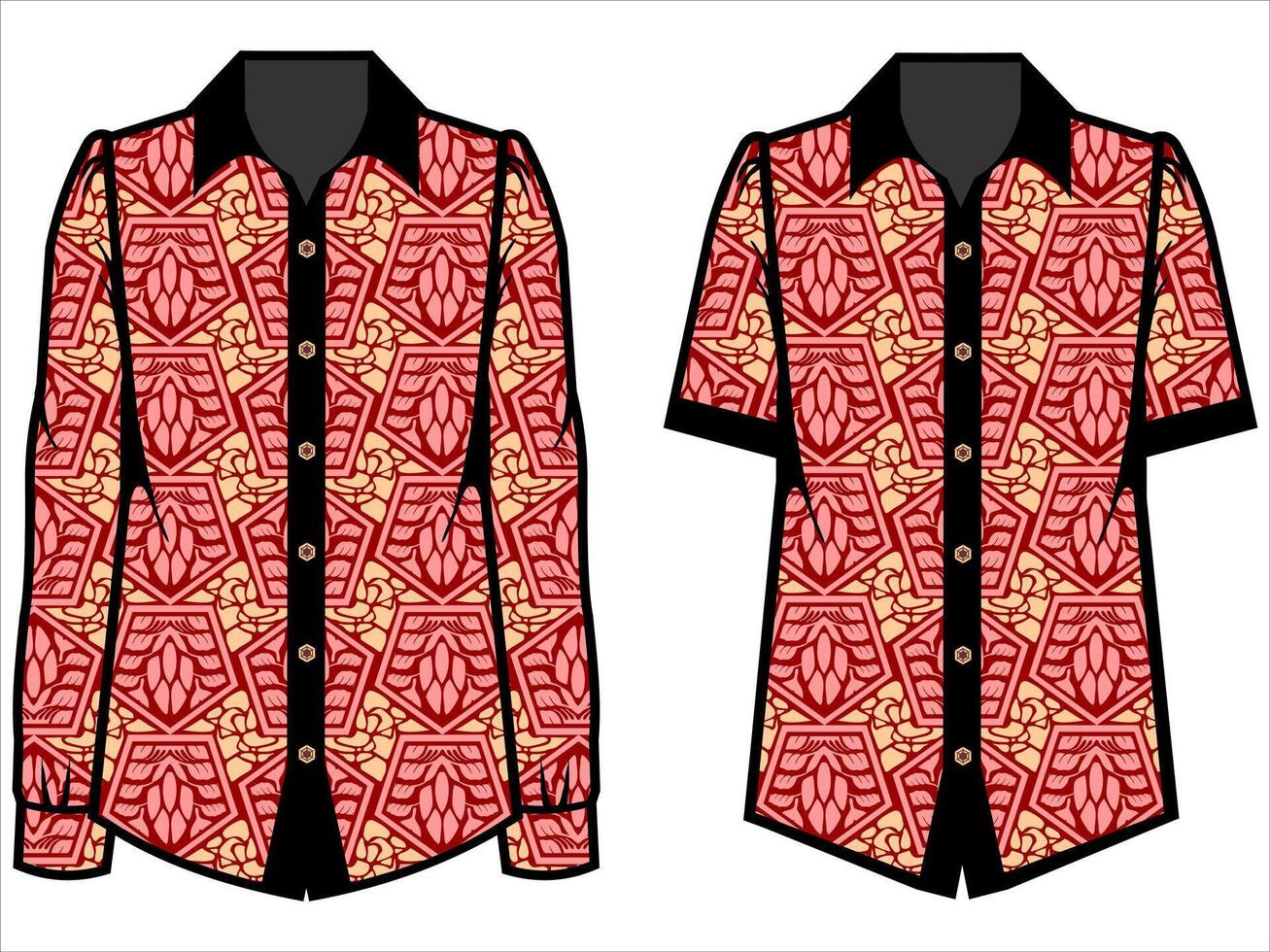 various batik clothes vector