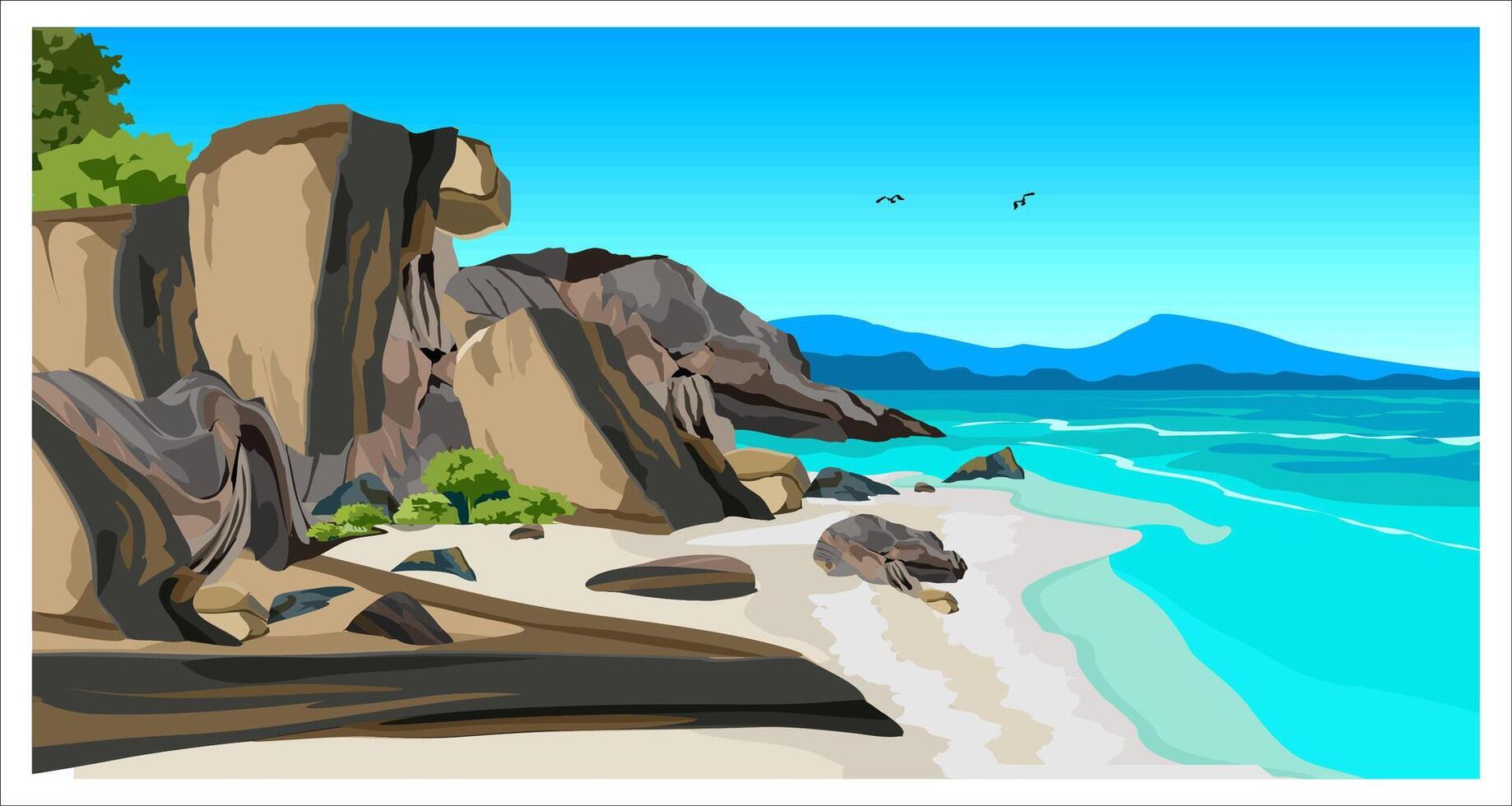 beach view images vector