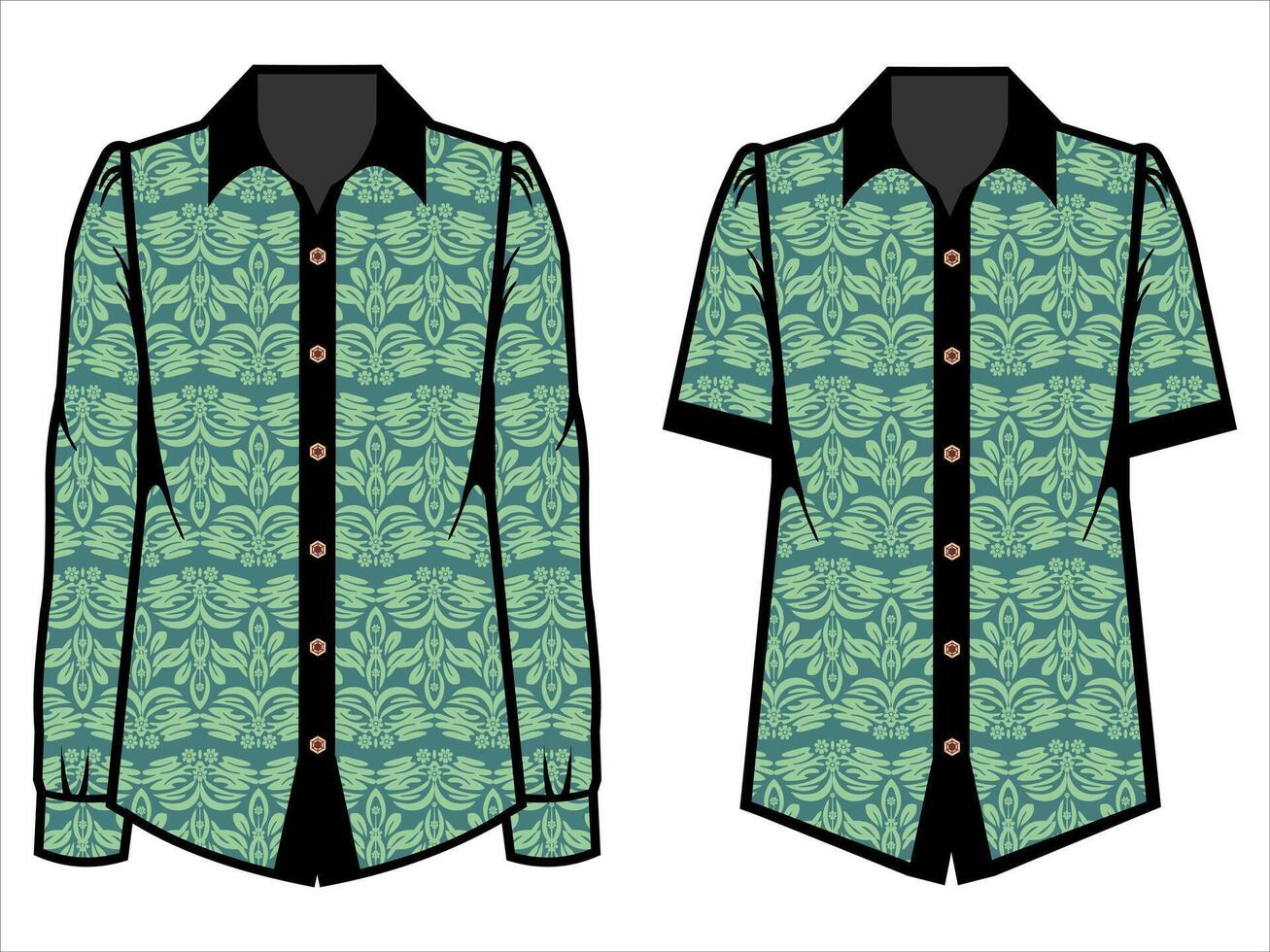 various batik clothes vector